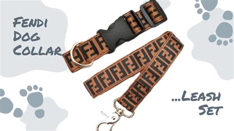 fake fendi dog collar|fendi dog collar and leash.